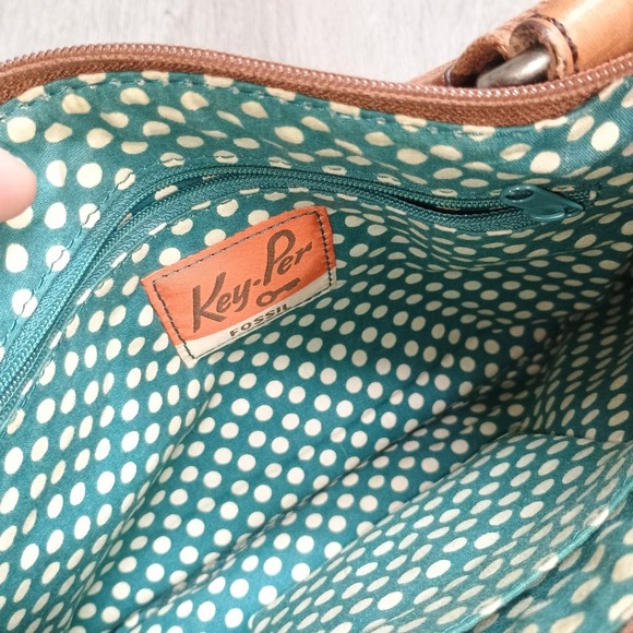 Fossil Orange Blossom Purse Shoulder Bag Floral * Flaws* - Picture 2 of 12